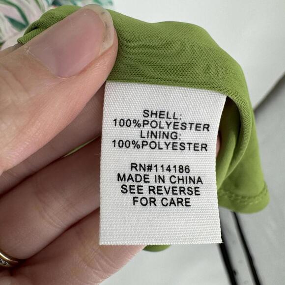 Adyson Parker dress womens XL green tropical wrap beachy resort cruise summer - Picture 5 of 6